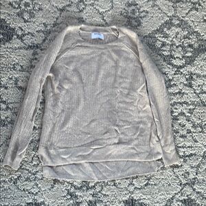 Cream Crew Neck Sweater Soft Knit